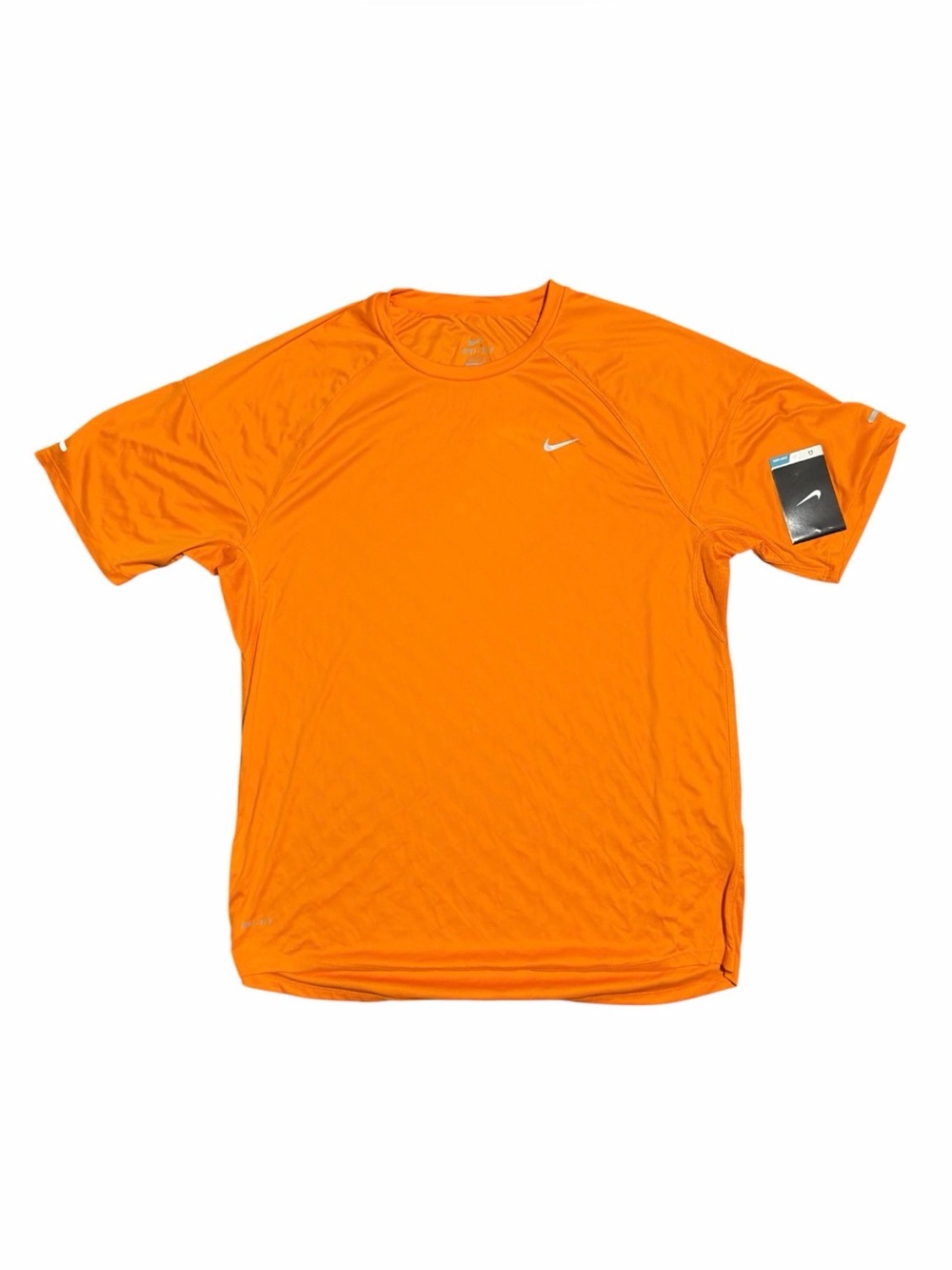 Nike Dri-FIT Running Shirt Men’s Large Orange NWT Reflective Athletic Tee